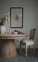 Table à manger ronde en bois massif Sageliving, mobilier moderne pour la maison, table à manger circulaire pour cuisine, restaurant, hôtel
