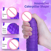 Vibrador de Silicona Realista de 8.9 Pulgadas, Colorido, con Movimiento de Empuje, Juguete Sexual para Mujeres Adultas