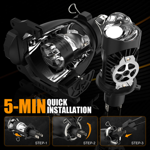 Venta al por mayor Mini proyector lente H4 55W LED faro para motocicletas 12V Color <span class=keywords><strong>Blanco</strong></span> alto bajo haz nuevo 6000K Color LED bombilla - Product Image 6