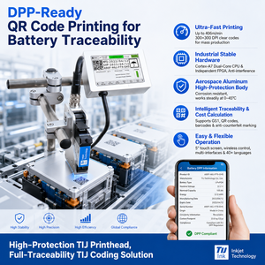 Imprimante jet d'encre thermique automatique haute vitesse TIJ Docod T180E 12,7 mm pour l'impression de codes QR et la traçabilité industrielle des batteries - Product Image 1