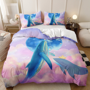 Công chúa mùa hè thời trang 3D in Polyester Duvet cover Set thích hợp cho phòng ngủ của cô gái - Product Image 3