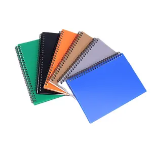 Caderno espiral personalizado com logotipo personalizado, caderno de capa de PP para impressão de marca, caderno de couro A5, caderno de bobina