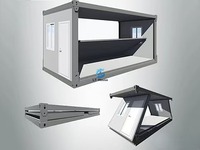 Maison conteneur préfabriquée pliable et empilable, mini-maison mobile prête à l'emploi
