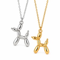 Meilleure Vente 2026 Collier Pendentif Chiot en Acier Inoxydable Plaqué Or PVD, Bijoux Anti-ternissement