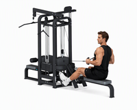 Appareil de musculation professionnel robuste à 4 stations, type Jungle Gym, avec pile de poids de 340 kg