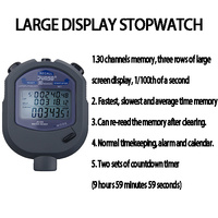 Metronom 0.01s presisi tiga baris 30 memori Stopwatch genggam profesional Digital olahraga luar ruangan Stopawtch
