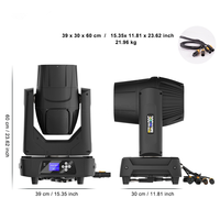 Projecteur LED à tête mobile 380W Prism King Beam DMX512, étanche IP65, 19 canaux, 540° Pan/Tilt, lumière du jour 6000K, IRC 80, éclairage de scène extérieur