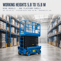 Plateforme de travail à ciseaux automotrice FSJY 3/3.9, capacité 300 kg, hauteur de levage 3000 mm / 3900 mm, moteur DC, contrôleur Curtis, mini