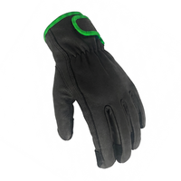 Gants de sécurité antidérapants Shunyu en cuir de vachette texturé, avec bracelet réglable, ambidextres - Robustes, durables, flexibles et résistants à l'abrasion