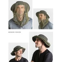 Sombrero Antimosquitos con Malla Protectora Facial, Gorro de Pesca, Sombrero de Apicultura Anti-insectos, Gorra para Senderismo, Camping y Safari al Aire Libre H037C