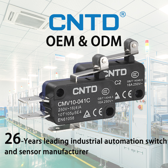CNTD Brand New Miniature Snap-Action Switch CMV10-041C 10A 380V Micro Switch Made of Durable Plastic Snap-Action Switch