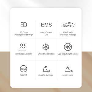 Appareil de massage facial électrique chaud/froid anti-âge pour sculpter le visage en V, raffermir et réduire les rides par micro-courant, type Gua Sha - Product Image 3