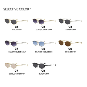 Lunettes de soleil ovales simples à monture intégrale pour femmes, protection UV400, métal rétro, modèle Plinth 7822 2026, nouvelle tendance européenne et américaine - Product Image 4