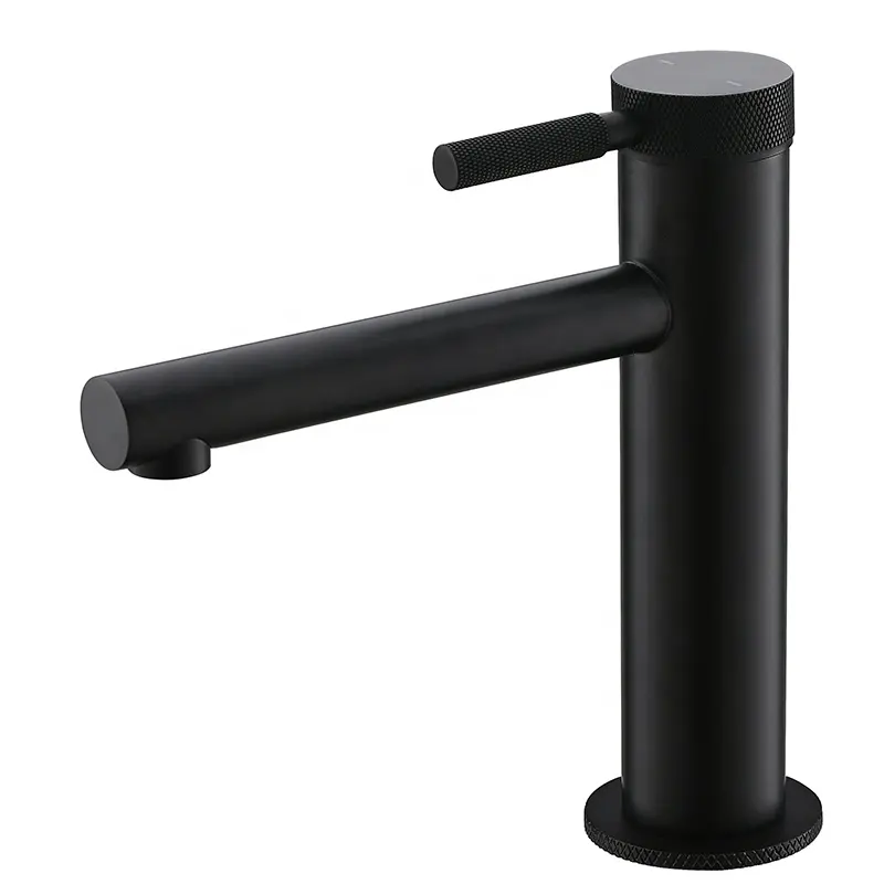 Modern Black Basin Hot And Cold Bathroom Hardware Sink Faucet Set Water Mixer Taps With Copper Body