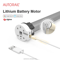 Moteur de store enrouleur rechargeable par batterie, Zigbee Tuya, batterie au lithium, moteur tubulaire de charge
