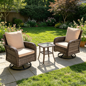 <span class=keywords><strong>Set</strong></span> di Mobili <span class=keywords><strong>da</strong></span> <span class=keywords><strong>Giardino</strong></span> <span class=keywords><strong>in</strong></span> Rattan PE con Sedia a Dondolo, Sedia Girevole <span class=keywords><strong>e</strong></span> <span class=keywords><strong>Tavolo</strong></span> con Vetro Ondulato - Vendita all'Ingrosso - Product Image 6