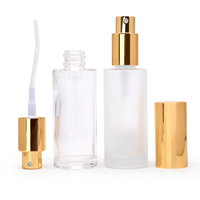 Bouteille de pulvérisation de parfum rechargeable, bouteille ronde transparente de 30ml en verre à brume fine, vente en gros