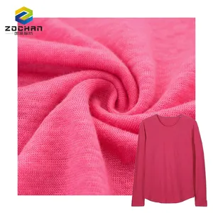 Vente en gros pur lin européen 100% lin jersey simple tricoté tissu anti-bactéries pour vêtements