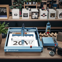 Machine de gravure et de découpe laser double SCULPFUN A9 Ultra, 40W diode + 20W fibre infrarouge, pour bois et métal