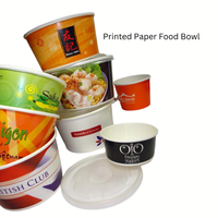 Récipients à emporter personnalisés pour restaurant nourriture soupe de riz bols à salade en carton biodégradables jetables en papier kraft avec couvercle