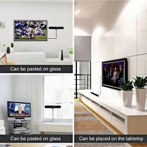 <span class=keywords><strong>Antenne</strong></span> TV numérique HD intérieure avec support mural, fréquence VHF/UHF, câble en plastique de 3 m, prend en charge la 4K - Product Image 4