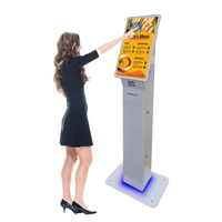 Kiosco de Autoservicio de 27 Pulgadas con Pantalla Táctil Android/Windows, Terminal de Pago con Escáner QR e Impresora