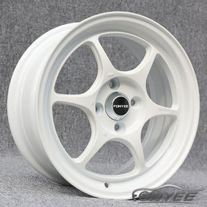 Fonyee pour ENKEI 15 16 pouces 4x100 blanc Concave 6 rayons 4 trous de roue Huecos Mag aluminium large roues de voiture Auto Rines jantes Jantes - Product Image 2