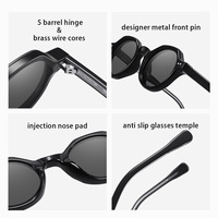 WenDuo HM9 2026 Nouvelles Lunettes de Soleil Élégantes Style Européen et Américain Unisexe Haut de Gamme Rétro Tendance Monture Complète en Acétate Charnières à Goupilles UV400