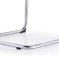 Chaise de bureau ergonomique moderne JOHOOFURNITURE en PP avec base cantilever et cadre gris pour bureau à domicile