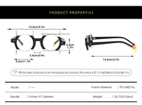 Gafas con Protección Anti-luz Azul de Diseño Italiano Moderno y Clásico para Mujer y Hombre, Monturas Ópticas Retro Redondas, Gafas de Sol 2025