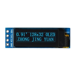 โมดูลจอแสดงผล OLED ขาวดำขนาด 0.91 นิ้ว 128×32 SSD1306 อินเทอร์เฟซ I2C แผงหน้าจอ OLED ขนาดเล็ก - Product Image 2
