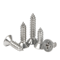 DIN7982 Vis autotaraudeuses à tête plate Point d'auto-perçage Bois Métal [Acier inoxydable Laiton Nickel] Pouce disponible M3 M8