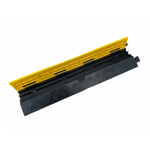 Protector de Cables de Seguridad Vial de 15 mm, Cubierta de Goma y Plástico de 1 Canal, Bandeja Protectora de Cables, Protector de Alambres, Reductor de Velocidad para Suelo - Product Image 2