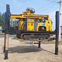 Machine de forage hydraulique sur chenilles d'occasion en bon état de fonctionnement pour puits d'eau, profondeur 200m-500m, également utilisable pour l'exploitation minière