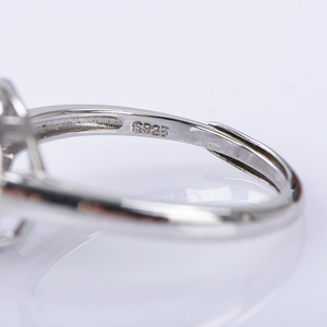 고품질 천연 크리스탈 컷 주얼리 S925 스털링 실버 페리도트 반지 - 패셔너블한 여성용 다이아몬드 세팅 반지 - Product Image 3