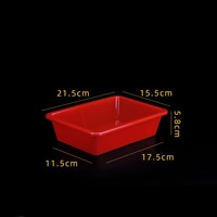Nouveau pas cher 9 "/10"/11.5 "blanc/rouge/bleu rectangulaire PP plateau de service alimentaire pour Restaurant