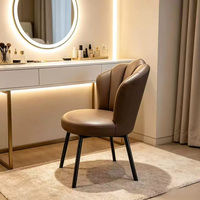 Chaise de salle à manger moderne de luxe léger à prix de gros, avec structure métallique, écologique et durable, pour chambre et cuisine