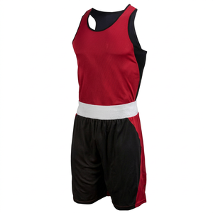 Tendencia Producto confiable Ropa deportiva de boxeo para hombres y mujeres Conjuntos de chalecos y pantalones cortos Uniformes de club de boxeo de color liso de secado rápido - Product Image 1