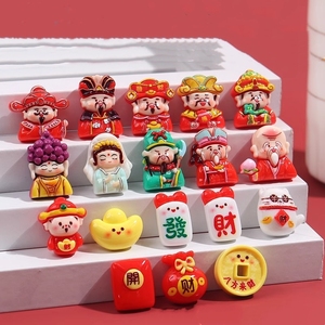 Figure mitologiche cinesi in resina charm abbellimenti fatti da te per decorazioni Scrapbooking figure fortunate il dio <span class=keywords><strong>della</strong></span> ricchezza - Product Image 2