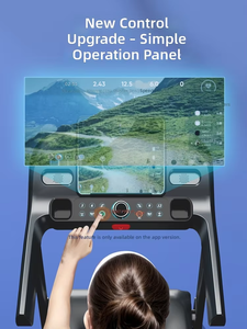 Tapis de course électrique pliable intelligent KY 2.0HP 150kg avec application, écran LCD, 1-12km/h, commandes musicales, support tablette - Product Image 6