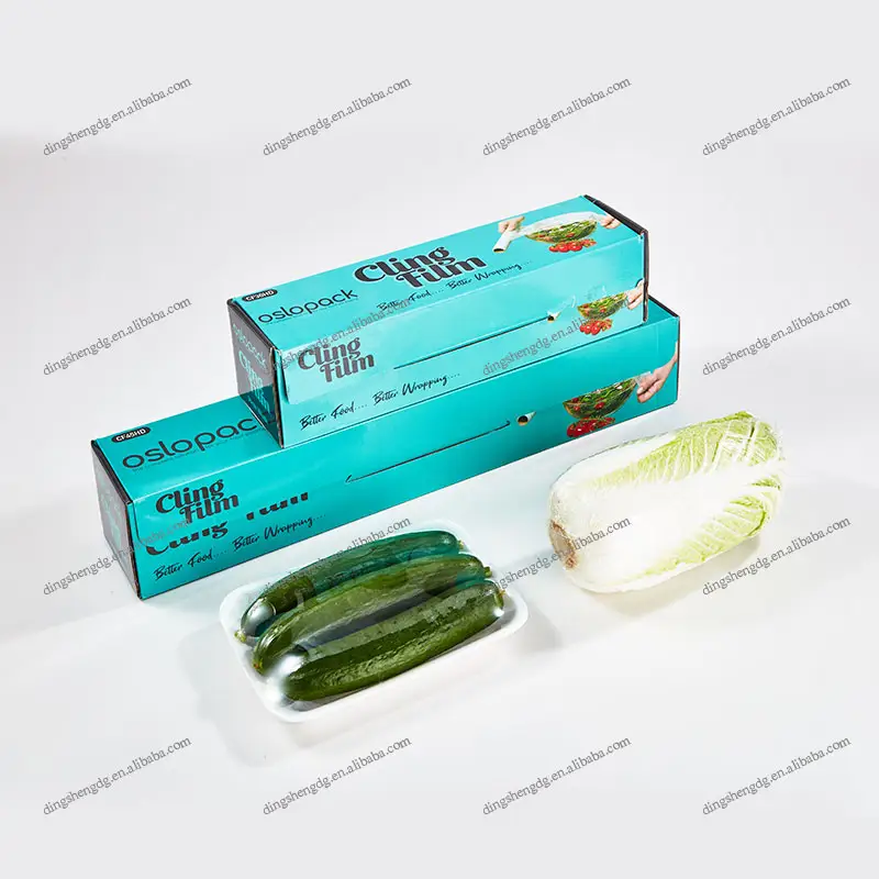 Atacado personalizado PVC Cling Film Food Grade Stretch Film Roll Transparente Cling Film Food Wrap