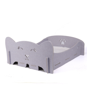 Cama Modular Personalizable para Gatos de Fieltro con Diseño de Cara de Gato, Desmontable y Apilable para Gatos de Interior, Muebles Sostenibles para Mascotas para Todas las Estaciones - Product Image 2