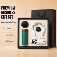 Ensemble cadeau minimaliste exécutif écouteurs flacon sous vide masseur de cou haut-parleur parapluie Kit de bienvenue