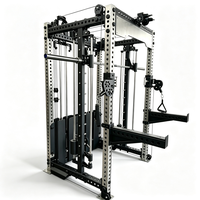 Machine Smith de musculation à domicile la plus vendue avec croisements de câbles réglables pour les épaules et les bras
