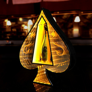 Wan Zhan LED Wine <b>Stand</b> Spade Shape Champagne Display Bar KTV Nightclub Decor Modern Lighted Rack - Product Image 2