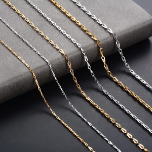 Collier fin en acier inoxydable 316L, chaîne de type câble pour le cou, plaqué or PVD, étanche, bijoux pour femmes et hommes, accessoires en gros - Product Image 1