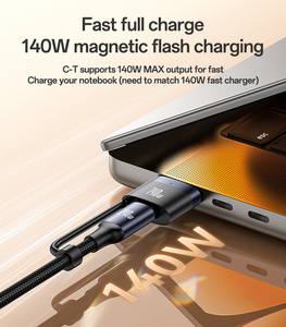 Yesido 2 metros 240W Carga rápida Tipo-<span class=keywords><strong>C</strong></span> <span class=keywords><strong>a</strong></span> Tipo-<span class=keywords><strong>C</strong></span>/<span class=keywords><strong>T</strong></span> 140W Carga magnética para IP Laptop Cable DE DATOS CA197 - Product Image 4