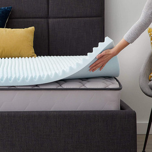 Memory Foam Mattress <strong>Topper</strong> <strong>Double</strong> <strong>Bed</strong> with Removable Cover Pressure Relief for Back Pain Bedroom &amp; Hotel Use - Product Image 1