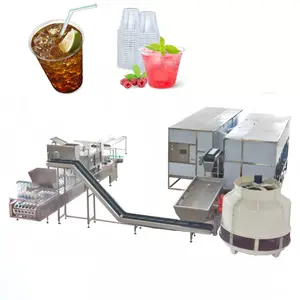 Plastic iced coffee cups packing machine,cup filling and sealing machine,cup packaging machine