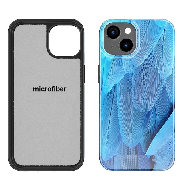 Custom Luxury IMD Magnetic Mobile Phone case with Build in Microfiber for iPhone 12 13 14 15 Pro Max